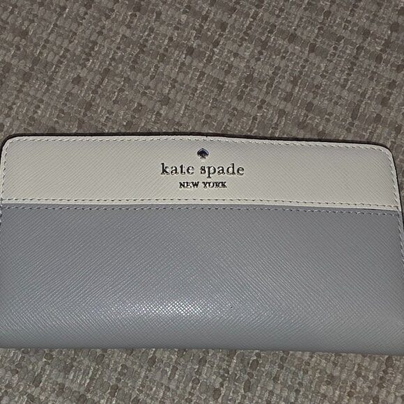 Kate Spade Madison Colorblock Large Slim Bifold Wallet - Gret - Picture 8 of 9